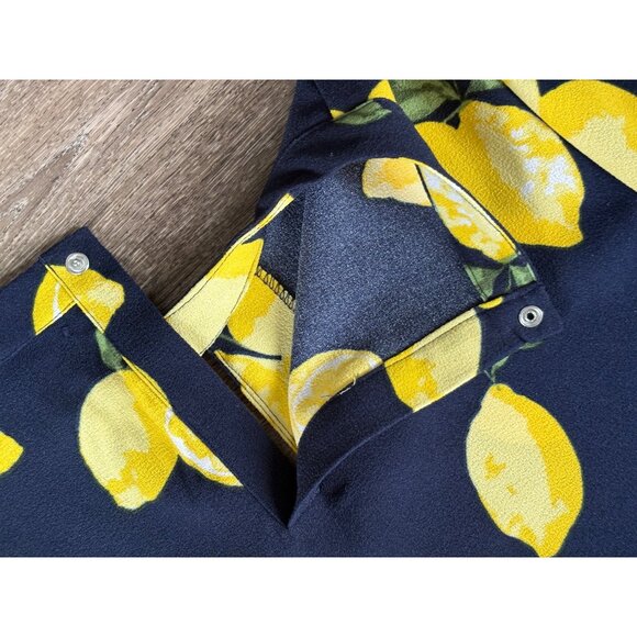 Mud Pie 🍋 Lana Flounce Dress 🍋 Navy Blue Yellow Lemons 🍋 Size SMALL 4-6 - Picture 5 of 11